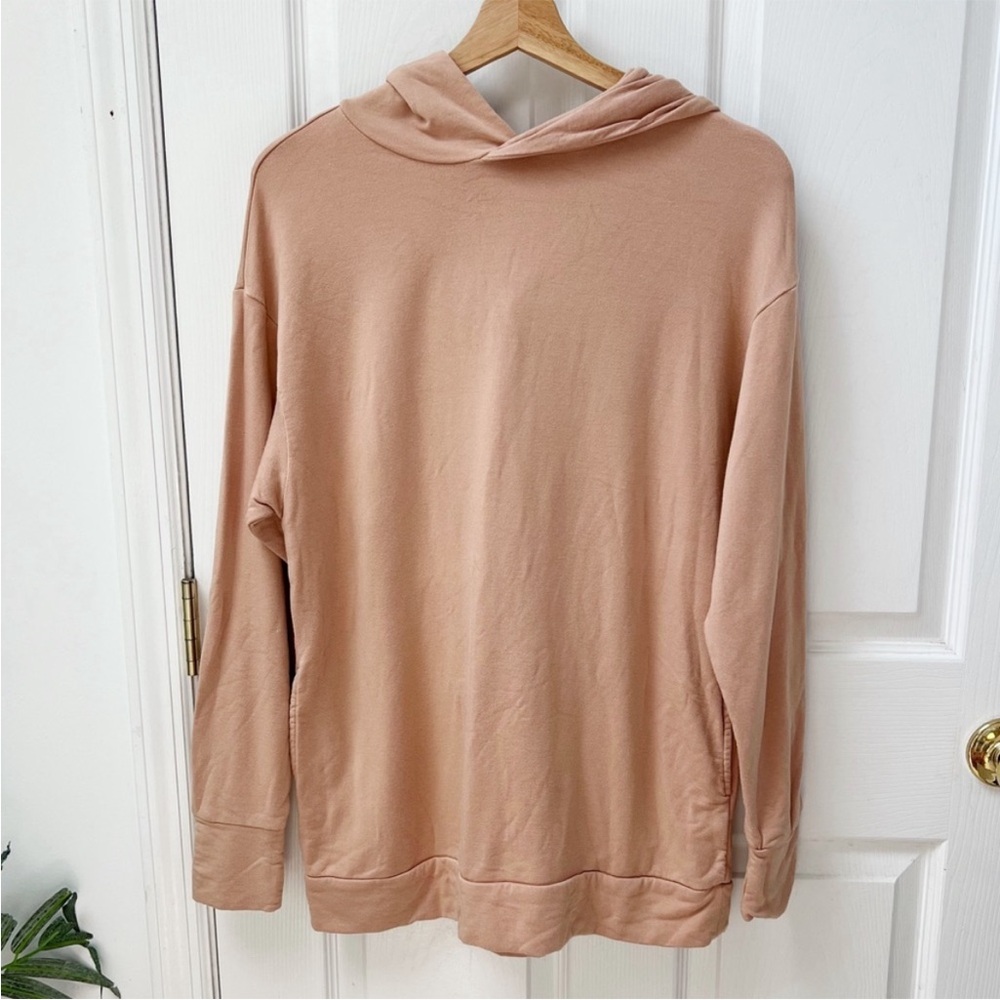 Aerie Offline Oversize Hooded Sweatshirt in Pale Pink